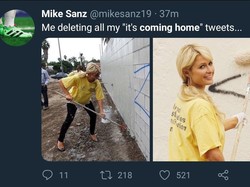 Fans Inggris pasti mulai menghapus deretan status soal Football Its Coming Home nih biar gak malu usai gagal mewujudkannya. (Foto: Twitter @mikesanz19)