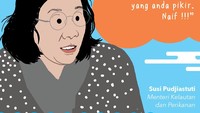 Jawaban Susi terhadap tudingan Fahri. Foto: Luthfy Syahban