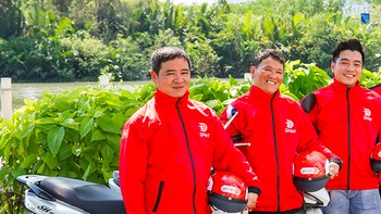 Wajah-wajah semringah para driver Go-Viet. Foto: istimewa