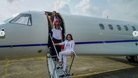 Maia Estianty, Yuni Shara dan Dita bertolak ke Malang, Jawa Timur dengan private jet. Dok. Instagram/maiaestiantyreal