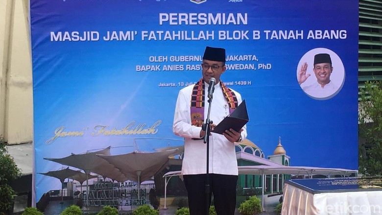 Resmikan Masjid di Blok B Tanah Abang, Ini Harapan Anies Resmikan Masjid di Blok B Tanah Abang, Ini Harapan Anies