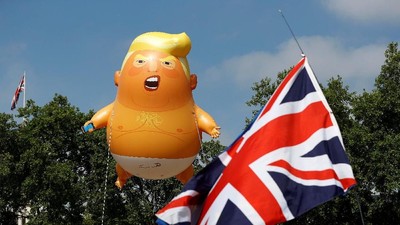 Ada Balon Bayi Trump Melayang di Langit Kota London