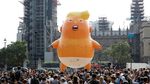 Ada Balon Bayi Trump Melayang di Langit Kota London