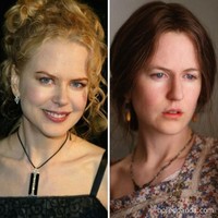 Takjub, Nicole Kidman terlihat seperti orang yang berbeda di film The Hours kala bermain sebagai Virginia Woolf. Foto: Boredpanda