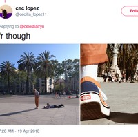 Di balik foto keren, ada seseorang yang harus tiduran di jalanan. (Foto: Twitter)