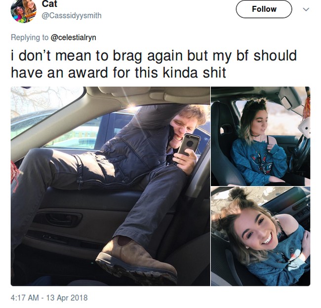 Perjuangan seorang pacar yang harus dihargai dengan banyak cinta dan kasih sayang. (Foto: Twitter)