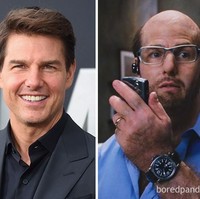 Botak dan berhidung besar di film Tropic Thunder, Anda tak akan mengenali jika ia adalah Tom Cruise. Foto: Boredpanda