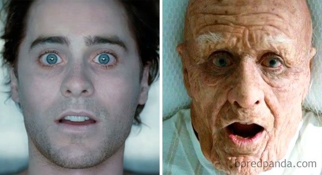 Wajah tampan dan awet muda Jared Leto jadi tua dan keriput untuk karakter Old Nemo dalam film Mr. Nobody. Foto: Boredpanda