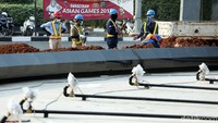 Tanaman dan air mancur juga akan dibuatkan kembali di sekeliling patung tersebut.