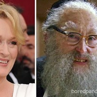 Selain Naomi Grossman, Meryl Streep juga pernah bermain seorang pria. Dalam film Angels in America, ia pun memerankan seorang rabbi. Foto: Boredpanda