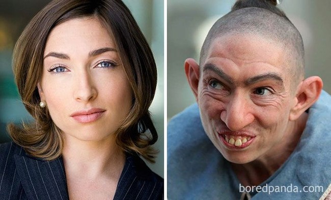 Siapa sangka jika pemain Pepper dalam seri American Horror Story adalah seorang wanita. Naomi Grossman bahkan harus memakai gigi palsu yang membuat penampilannya tak dikenali. Foto: Boredpanda