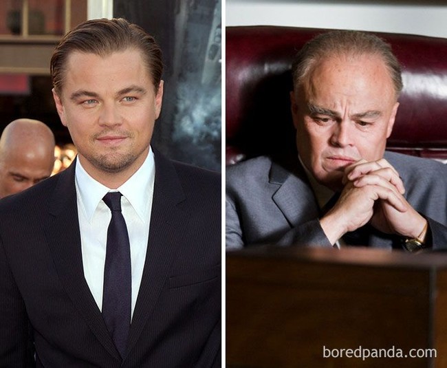 Leonardo juga pernah bertransformasi jadi sosok yang lebih tua ketika bernama sebagai J. Edgar Hoover. Foto: Boredpanda