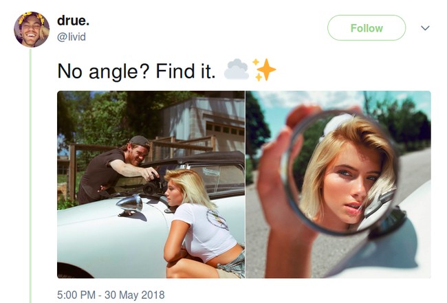 Mencari angle yang bagus kadang juga bukan perkara mudah. Beruntunglah hiks punya orang-orang terdekat yang fotografer atau suka fotografi. (Foto: Twitter)
