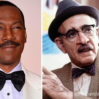 Makeup prostetik membuat Eddie Murphy terlihat seperti orang yang berbeda ketika melakoni peran Saul dalam Coming to America. Foto: Boredpanda