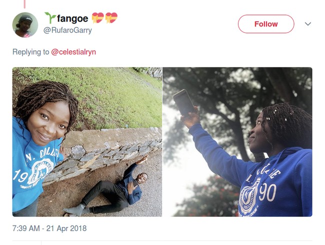  Lagi-lagi cowok harus turun ke tanah untuk memastikan cewek dapat gambar yang menarik. (Foto: Twitter)