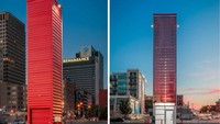 Ruang yang ada di lantai bawah bangunan ini difungsikan bagi petugas parkir untuk mengawasi tempat parkir. Istimewa/Brad Feinknopf/Inhabitat.