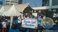 Susi juga meluncurkan gerakan cinta laut dengan nama Pandu Laut Nusantara. Foto: Achmad Dwi Afriyadi