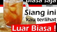 Meme ini tunjukan es teh manis yang bisa jadi godaan di siang hari saag puasa. Betul juga ya. Foto: Istimewa