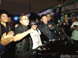 Ketua MPR-DPR-DPD Kompak Datang Nobar Piala Dunia Naik Moge