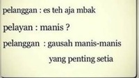Hmm, betul juga ya. Yang penting mah setia, apalagi urusan pacaran. Foto: Istimewa