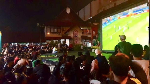 Nobar final piala dunia 2018 di Pontianak
