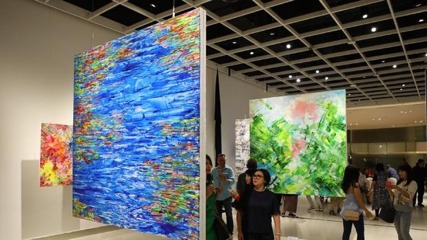 Nafas Baru Pelukis Abstrak Abstrak Haryanto Gunawan di Pameran ke-2