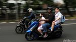 Aksi Berbahaya di Jalanan Saat Hari Pertama Masuk Sekolah