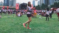 Ia bahkan pernah mengikuti lomba lari 5K yang diadakan di Jakarta. (Foto: instagram/pammybowie)