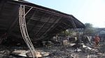 Pasca Kebakaran, Gudang Material di Sunter Rata dengan Tanah