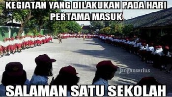 Biar pada kenalan sama adik-adik kelas baru. (Foto: internet)