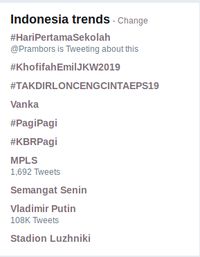 Twitter Hari Pertama Sekolah