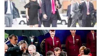 Kembali aksi payung Putin dibandingkan dengan Trump. Foto: istimewa