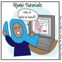 Video hijab tutorial yang tersebar di Youtube selalu terlihat mudah. Padahal bagi sebagian hijabers, memakai hijab mengikuti tutorial hijab kadang kala terasa sangat sulit sama seperti mengikuti tutorial make up dan sejenisnya. Foto: Instagram: @yesimhotinthis
