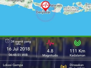 Gempa 4,8 SR Guncang Bali, Tidak Berpotensi Tsunami
