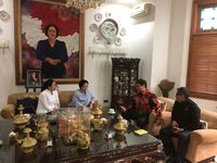 Suasana pertemuan Megawati-Airlangga yang diikuti Puan dan Loedwijk.