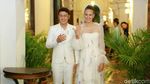 Wajah Happy Dimas Anggara dan Nadine Chandrawinata
