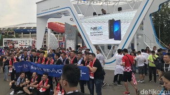 Salah satu yang jadi produk andalan Vivo adalah Vivo Nex yang baru saja diluncurkan bulan lalu. Foto: Achmad Rouzni Noor/detikinet