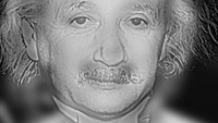 Orang dengan penglihatan normal akan melihat sosok Albert Einstein. Tapi bagi yang rabun artis Marilyn Monroe yang tampak. (Foto: Massachusetts Institute of Technology)