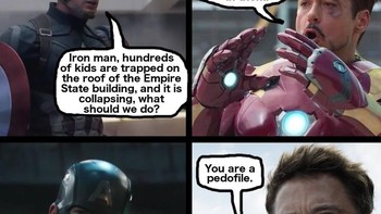 Elon kerap disebut sebagai Iron Man, jadi Tony Stark pun tak lepas dari jeratan meme. Foto: Istimewa