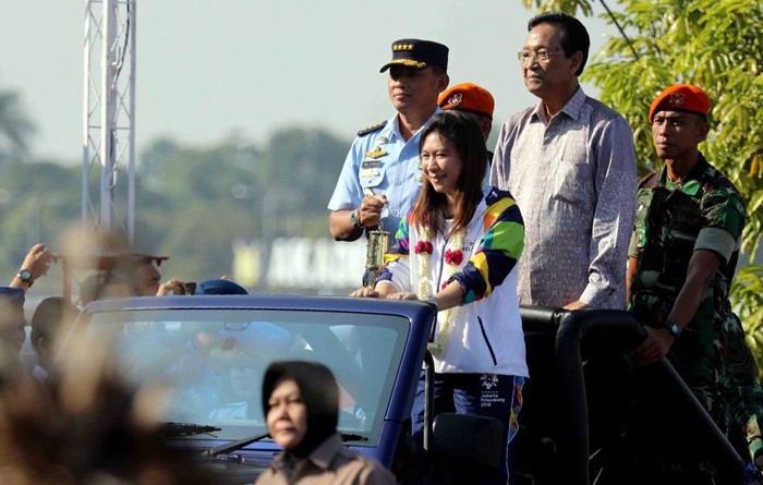 Api Obor Asian Games Dikawal Susy Susanti dari India