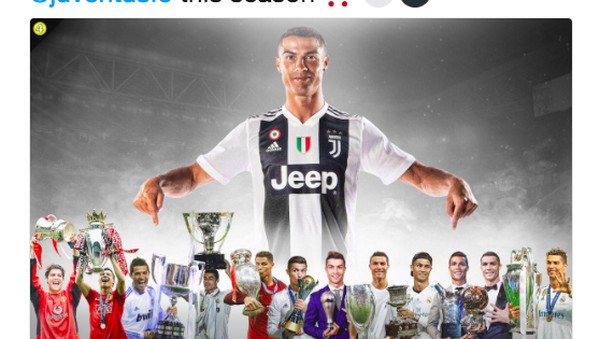 Ronaldo Mendarat di Juventus, Media Sosial Meletus