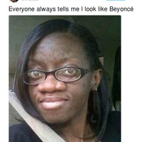 Wanita ini juga mengaku orang-orang selalu mengatakan ia mirip Beyonce. Bagaimana menurut Anda? Foto: Twitter