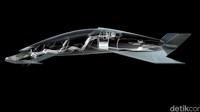 Desain mobil terbang jika dilihat dari samping, sangat aerodinamis. Aston Martin menggandeng Rolls-Royce untuk menciptakan mesin hybrid-nya. Foto: Aston Martin