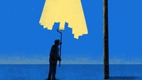 Seorang ilustrator bernama Tang Yau Hoong memiliki ide untuk membuat sebuah ilustrasi surealis dengan ide berasal dari cahaya lampu. Istimewa/Boredpanda.