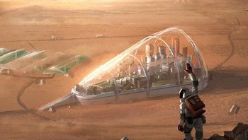Seorang seniman asal Swedia, Ville Ericsson, membuat sederet gambar yang menggambarkan kolonisasi manusia ke Mars. Tampa perkotaan di sana ditutupi dengan semacam kubah agar aman dari lingkungan yang keras. Foto: mirror
