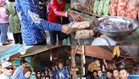 Kalau ini pose serius Ibas saat memilih aneka camilan tradisional, sebagai bentuk dukungannya untuk para penggiat UKM. Foto: Instagram @ibasyudhoyono