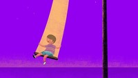 Beberapa diantaranya, seperti ilustrasi Tang yang menggambarkan seorang anak kecil bermain ayunan yang berasal dari cahaya lampu jalan. Istimewa/Boredpanda.