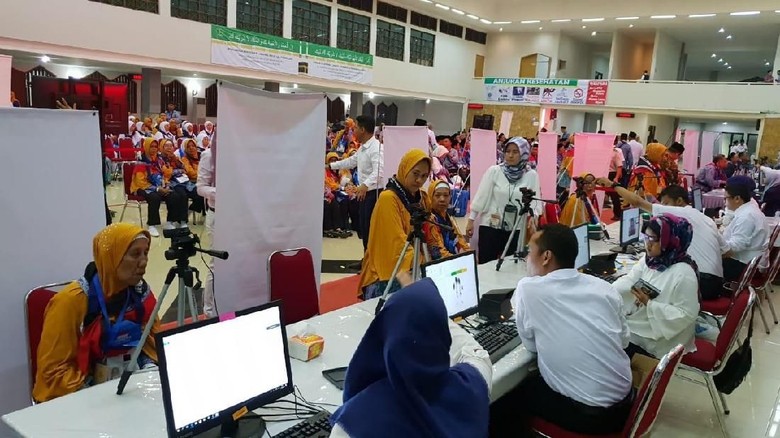 Begini Perekaman Biometrik di Asrama Haji, Pindahan dari Arab Saudi Begini Perekaman Biometrik di Asrama Haji, Pindahan dari Arab Saudi