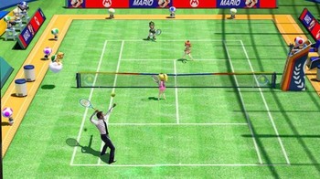 Macron jadi karakter tambahan di game tenis di konsol Nintendo. Foto: 9GAG