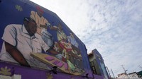 Mural ini juga menceritakan tentang kehidupan bangsa India di berbagai belahan dunia (Shinta/detikTravel)